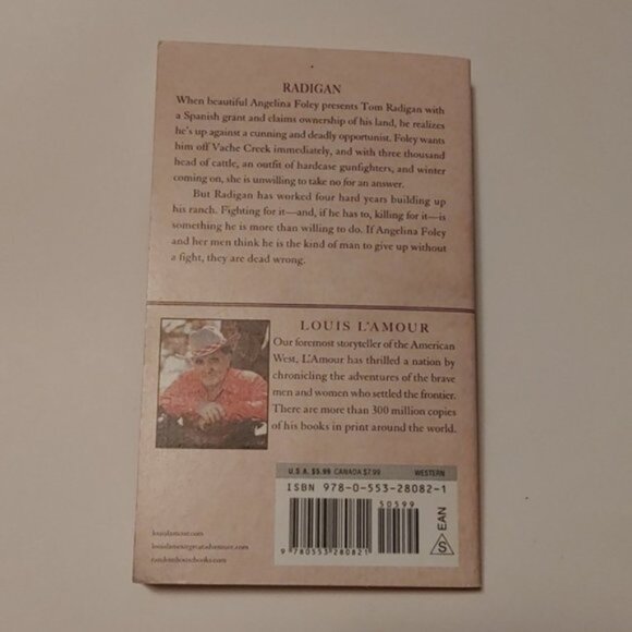 3/$13 Radigan by Louis L'Amour adult western paperback 1958 - Picture 4 of 6